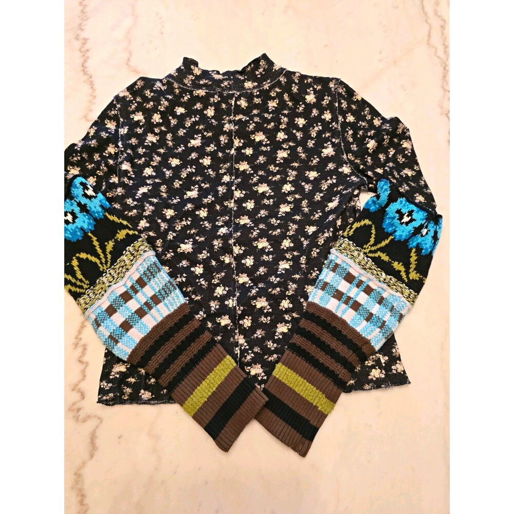 We The Free bold Bowery cuff thermal top mockneck sz large free people lagenlook